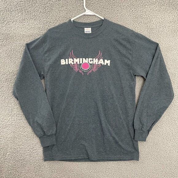 Birmingham Volleyball Gray Casual Long Sleeve Unisex M Tee - Picture 1 of 8